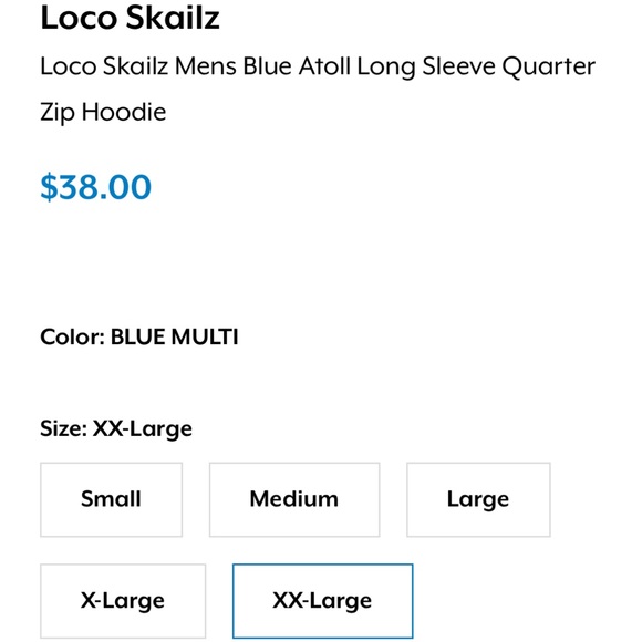 Loco Skaile men’s performance half zip long sleeve size XXL - Picture 8 of 9